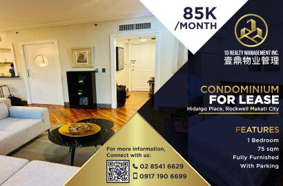 For Lease: 📍HIDALGO PLACE - Rockwell Makati City