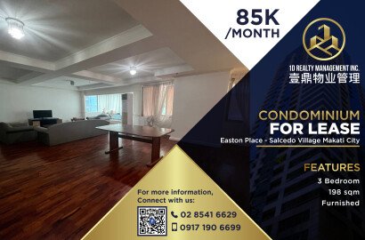 EASTON PLACE Salcedo Village Makati City - FOR LEASE