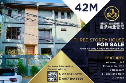 House & Lot Ayala Alabang Muntinlupa City - FOR SALE