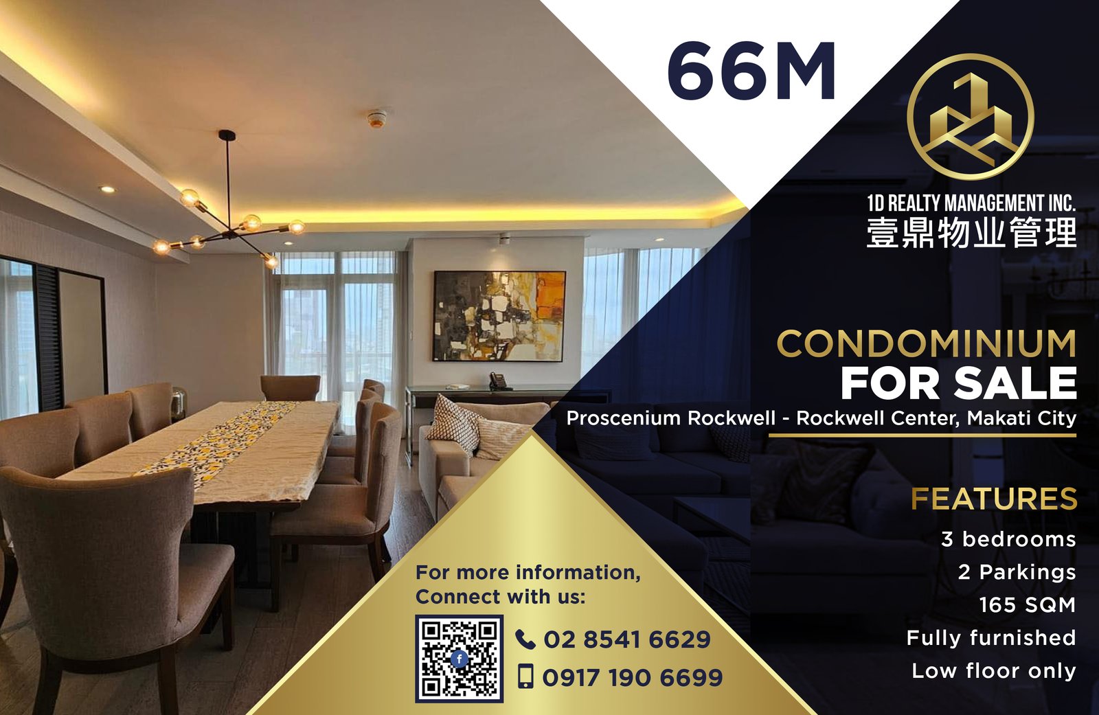 FOR SALE 3BR - The Proscenium Rockwell -  Rockwell Center, Makati City